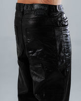 Jeans Baggy Para Hombre En Cuero Sintético